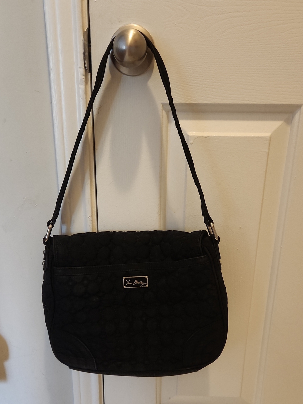 Vera Bradley Black Quilted Crossbody Shoulder Bag